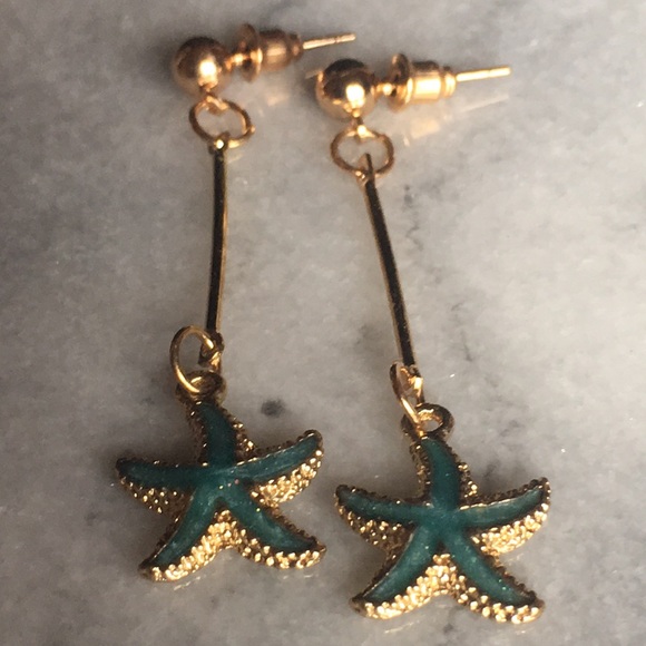 Starfish Drop Post Earrings - Picture 13 of 13